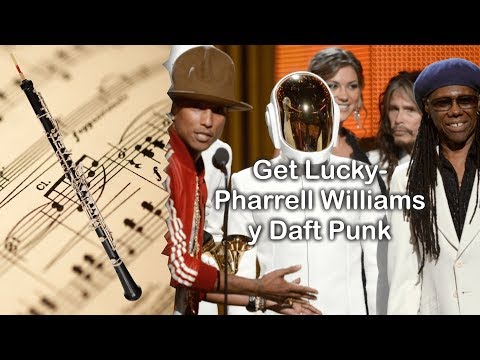 Partitura Get Lucky  Pharrell Williams y Daft Punk Oboe