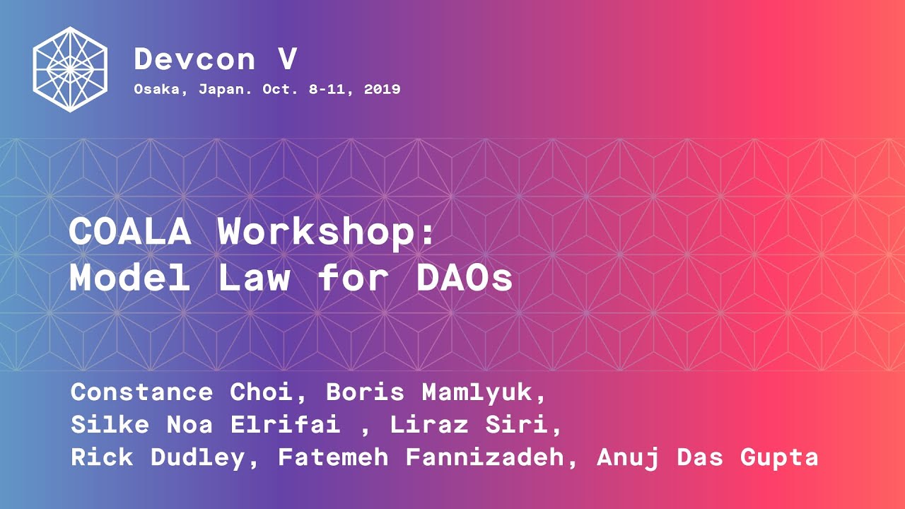 COALA Workshop: Model Law for DAOs preview