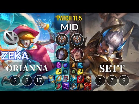 VG Zeka Orianna vs Sett Mid - KR Patch 11.5