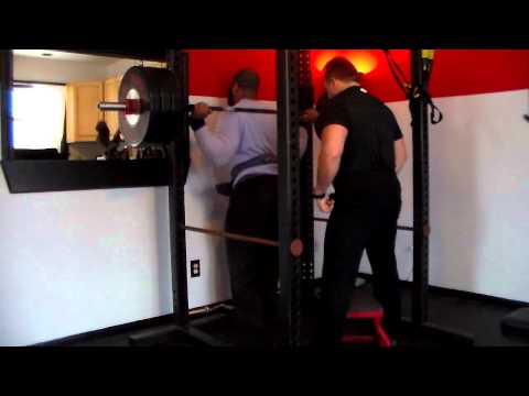Training with Al Bianchi Tue.1/6/15 Heavier squats, ~375 lbs