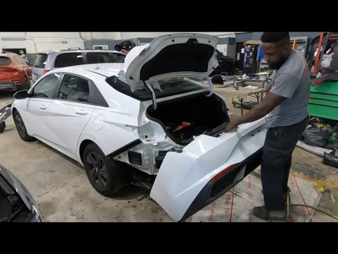 DIY 2022 HYUNDAI ELANTRA how to take the back bumper and tail light off the vehicle YOURSELF 