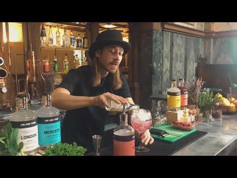 The ULTIMATE Pink Gin Cocktail with Rhubarb and Elderflower