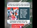 400 Score By Any Team Zimbabwe India Trending