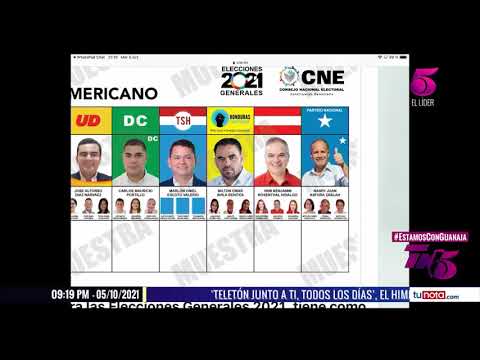 CNE presenta la papeleta electoral preliminar