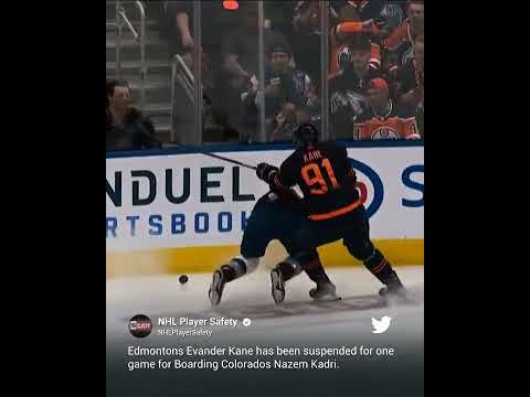 Evander Kane Suspended One Game After This Hit On Kazri #shorts