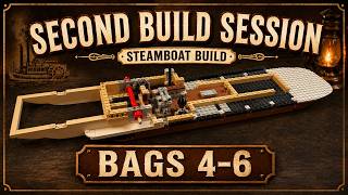 Steamboat Build: Bags 4–6 | Second Build Session #legosteamboat