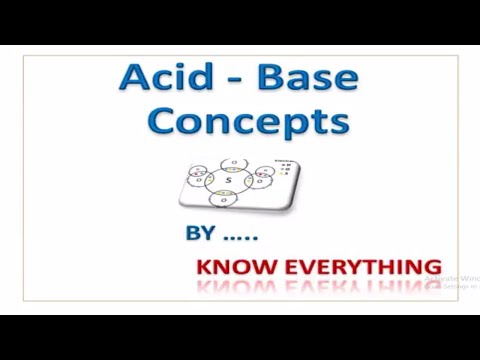acid base concepts-Arrhenius , Bronsted- Lowry and Lewis concept Video