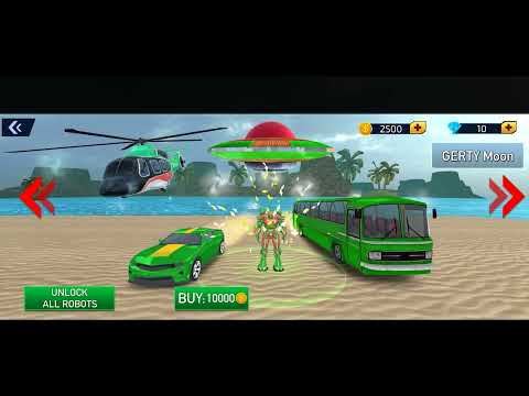 Police Bus Robot Car Game - Beast Robot Battle 3d
