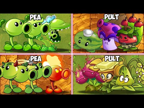 Pvz 2 Plant Team - Pea Team Vs Pult Plant Teams vs Zombie Teams - What Team will win?