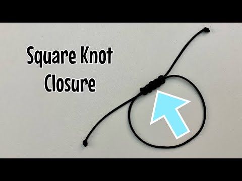 Square knot closure - simple adjustable slider