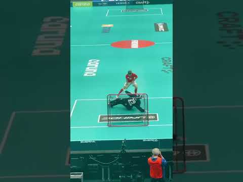 Floorball Penalty Shot at World Championships 🇨🇦 #floorball #pavelbarber #hockey #finland #shorts