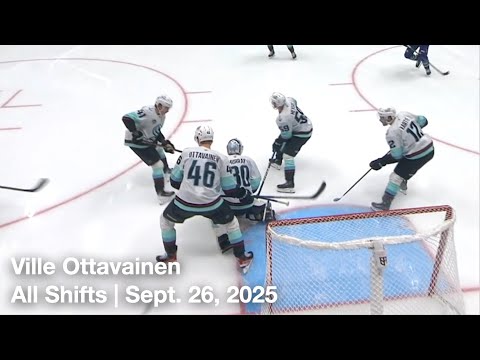 Ville Ottavainen (SEA46) | All Shifts | Seattle Kraken vs. Vancouver Canucks (NHL) | 9 26 2025