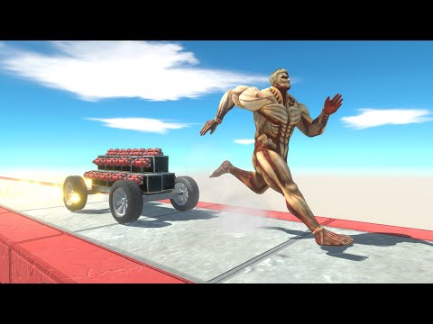 Escape from DYNAMITE CAR - Superheroes VS Creepy Monster - Animal Revolt Battle Simulator