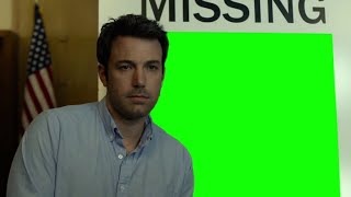 Gone Girl press conference flash photography scene green screen