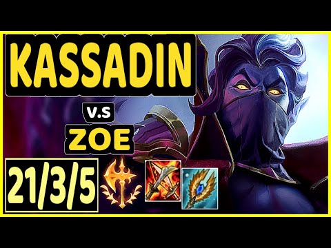 NEMESIS (KASSADIN) vs ZOE - 21/3/5 KDA MID CHALLENGER GAMEPLAY - EUW