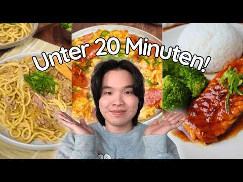 3 einfache Rezepte, die ich wirklich so koche (unter 20 Minuten)