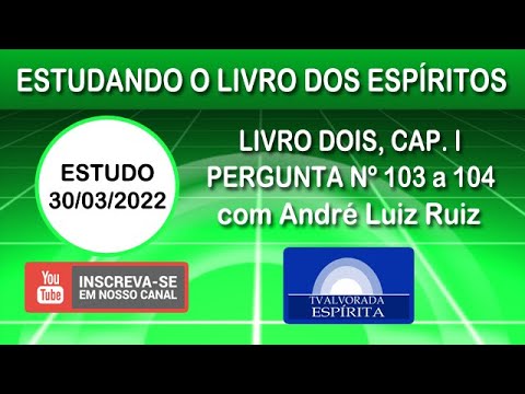 579 - Estudo O Livro dos Espíritos - Livro Dois, Capítulo I, Pergunta nº 103 a 104