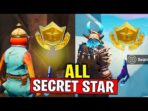 ALL SECRET BATTLE STAR LOCATIONS! WEEK 1 & WEEK 2 & WEEK 3 SECRET BATTLE STAR FORTNITE SEASON 10