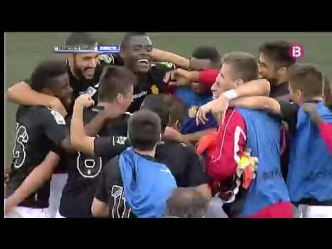 Mallorca B: Ascenso 2ªB Celebración en Granadilla tras el final partido