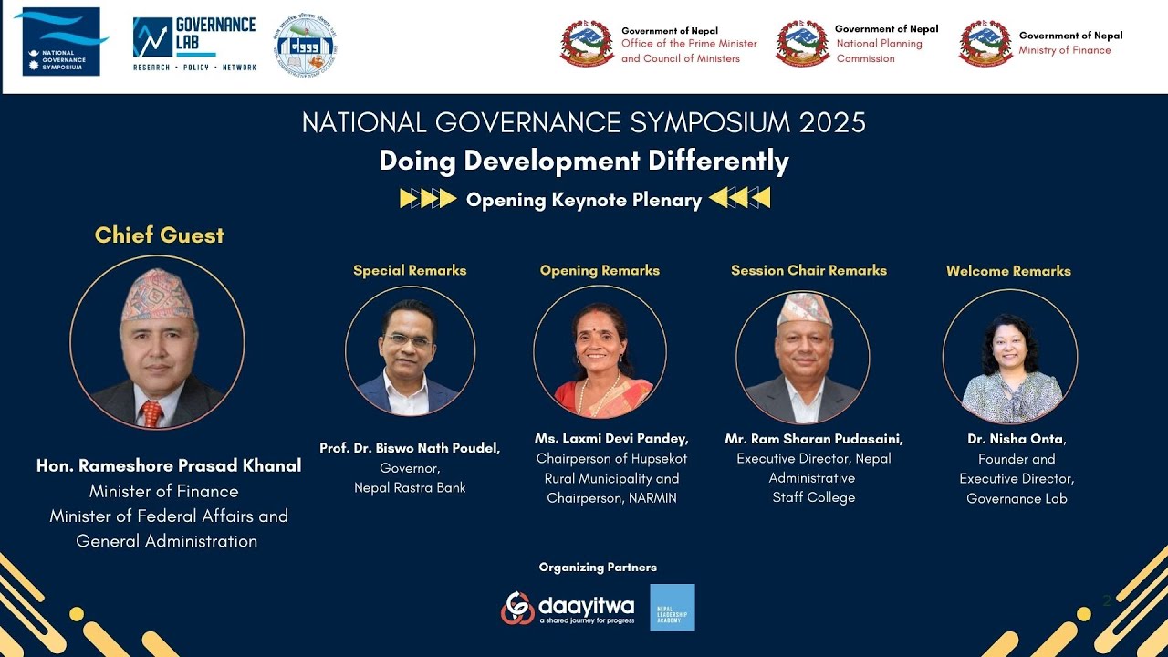 Opening plenary | National Governance Symposium 2025