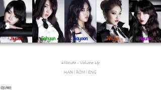 4Minute - Volume Up (Color Coded Lyrics) [Han/Eng/Rom]