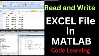 How to Write and read data File in MATLAB || data in Excel file || save data in MATLAB|| import file