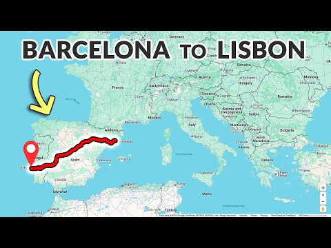 Barcelona to Lisbon Europe Road Trip: COMPLETE Drive Timelapse 4K