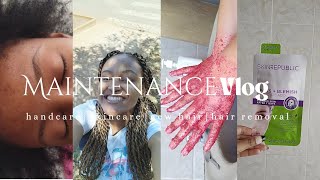 Maintenance Vlog | Beauty Self-Care+trim eyebrows+new hair+skincare