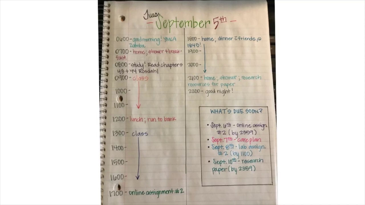 Nursing Student Problems: How to create a functional student calendar