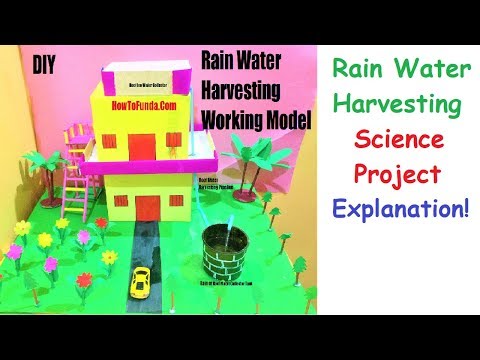 Rainwater harvesting working model 3d new innovative design inspire award project howtofunda