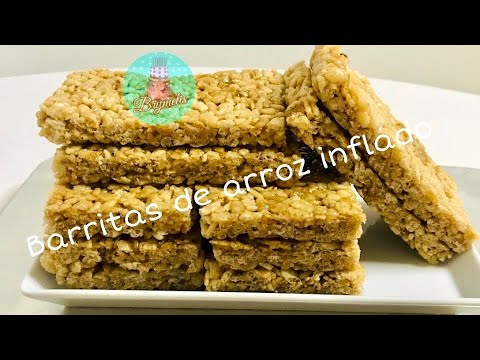 Receta fácil de barras de cereal con arroz inflado casero🍫✨