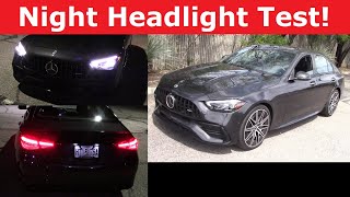 2023 Mercedes-AMG C43 Sedan Headlight Test and Night Drive