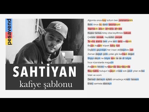 Sahtiyan - Zürafa Tekmesi - Sözler & Kafiye Şablonu