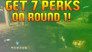 BO3 Zombies - How to Get ALL 7 Perks On Round 1!