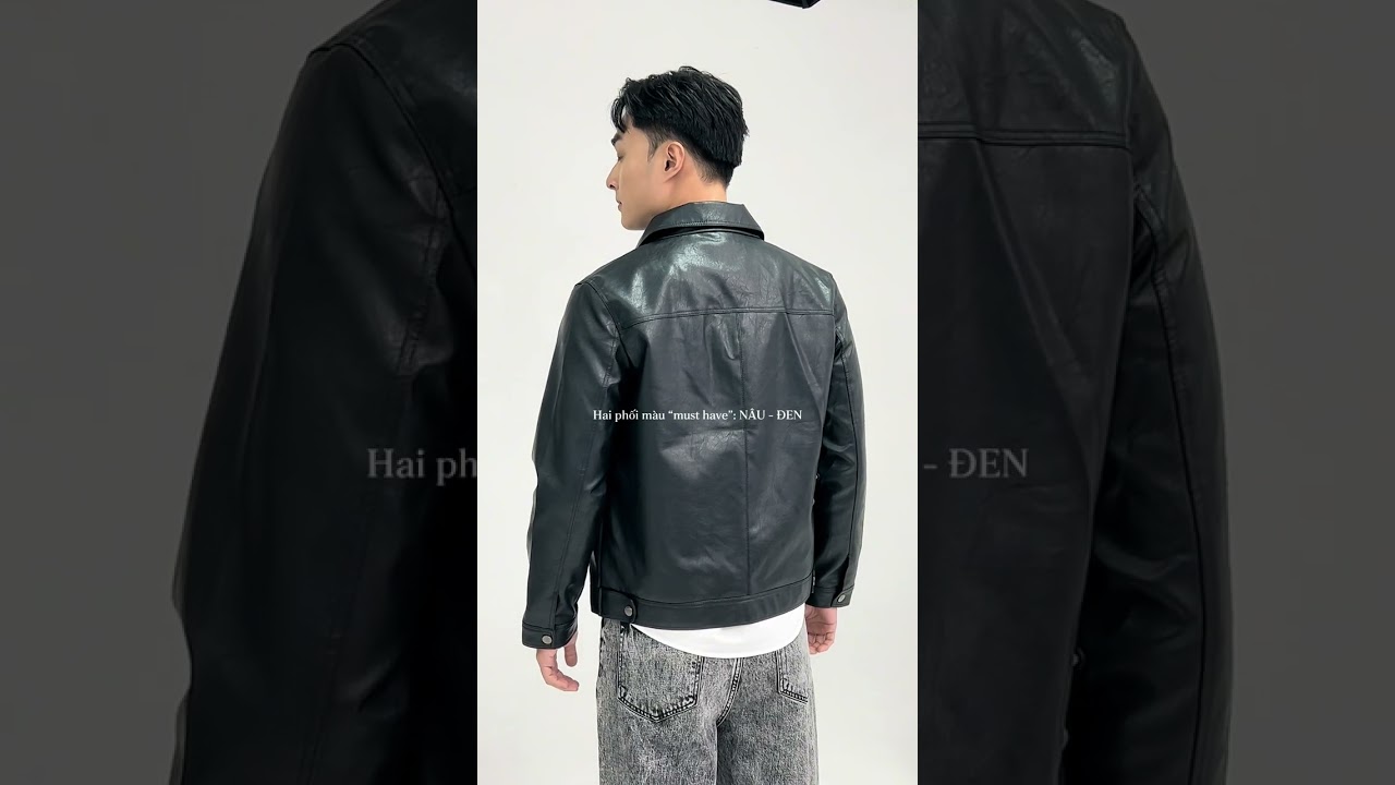 Áo Da Nam Cao Cấp - Khoác Da PU Mềm Dáng Trucker