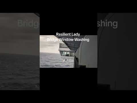 Thumbnail for How they wash the windows on the bridge resilient lady? #cruisetour #travel #virginvoyages