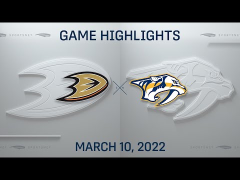 NHL Highlights | Ducks vs. Predators - Mar. 10, 2022