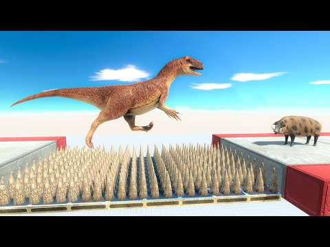SPIKE FLOOR TRAP Who Can Escape? Animal Revolt Battle Simulator