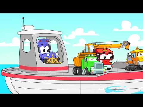 Traktor & kleinen Freunde jagen einen Drachen und bauen ein Boot – Baustellenfahrzeuge für Kinder