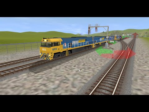 Trainz A New Era - Chasing Pacific National Mixed Freight Train In Australian National Rail Route