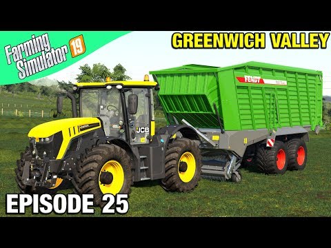 PICKING UP GRASS FOR SILAGE Farming Simulator 19 Timelapse - Greenwich Valley FS19 Ep 25