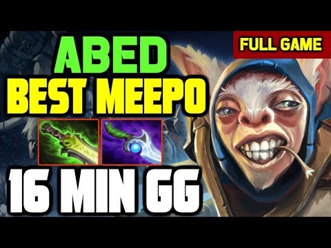 Abed SIGNATURE HERO Meepo mid Easy PUBSTOMP End game in 16 minutes