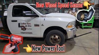 2011 Ram front wheel speed sensor replacement