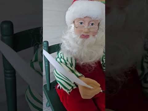 Vintage 1995 Gemmy North Pole Productions Animated Santa With List