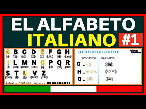 #1 🇮🇹 ITALIAN LESSON 1 THE ALPHABET Pronunciation | Italian - Spanish@LatinaenItalia