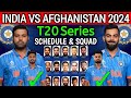 India vs Afghanistan T20 Series 2024 | India vs Afghanistan T20 Squad 2024|Ind vs Afg T20 Squad 2024