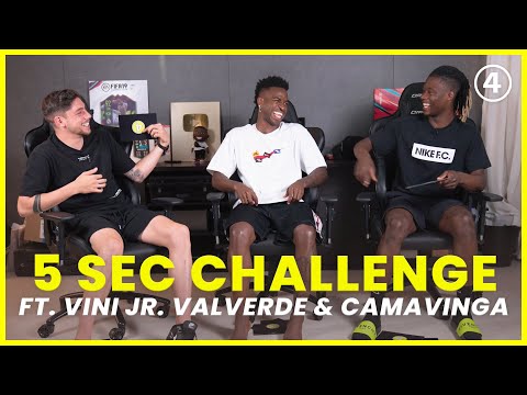 Camavinga, Valverde & Vinícius Jr. PLAY the 5 Second Challenge
