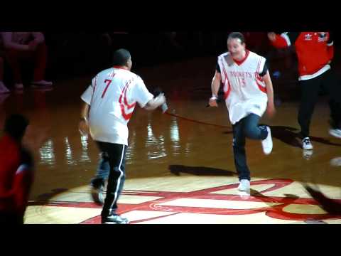Kid N Play at the Rockets game (New Years Eve in Houston)