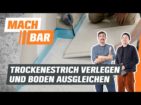 Laying dry screed and leveling the floor | OBI