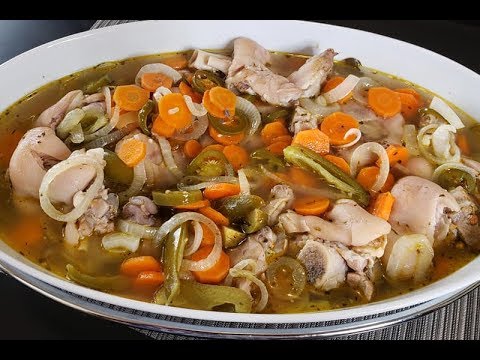 Manitas de Cerdo Curtidas (receta facil 5 de Mayo) Deliciosa!